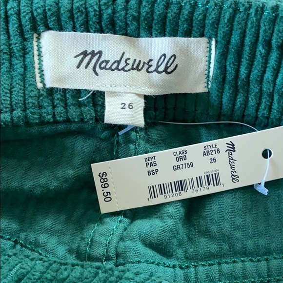 Madewell Green Corduroy Pegged Skirt - Picture 6 of 9